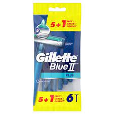 gillette blue 6 klingen 2 stuck